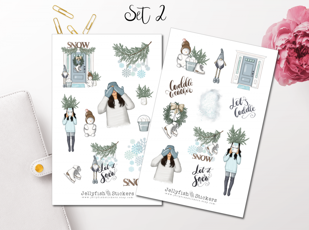 Girls Winter Sticker Set